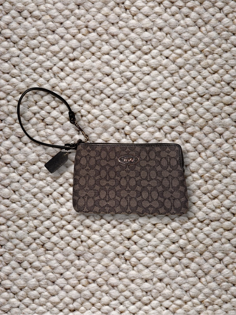 Coach Signature Cornet Zip Wristlet